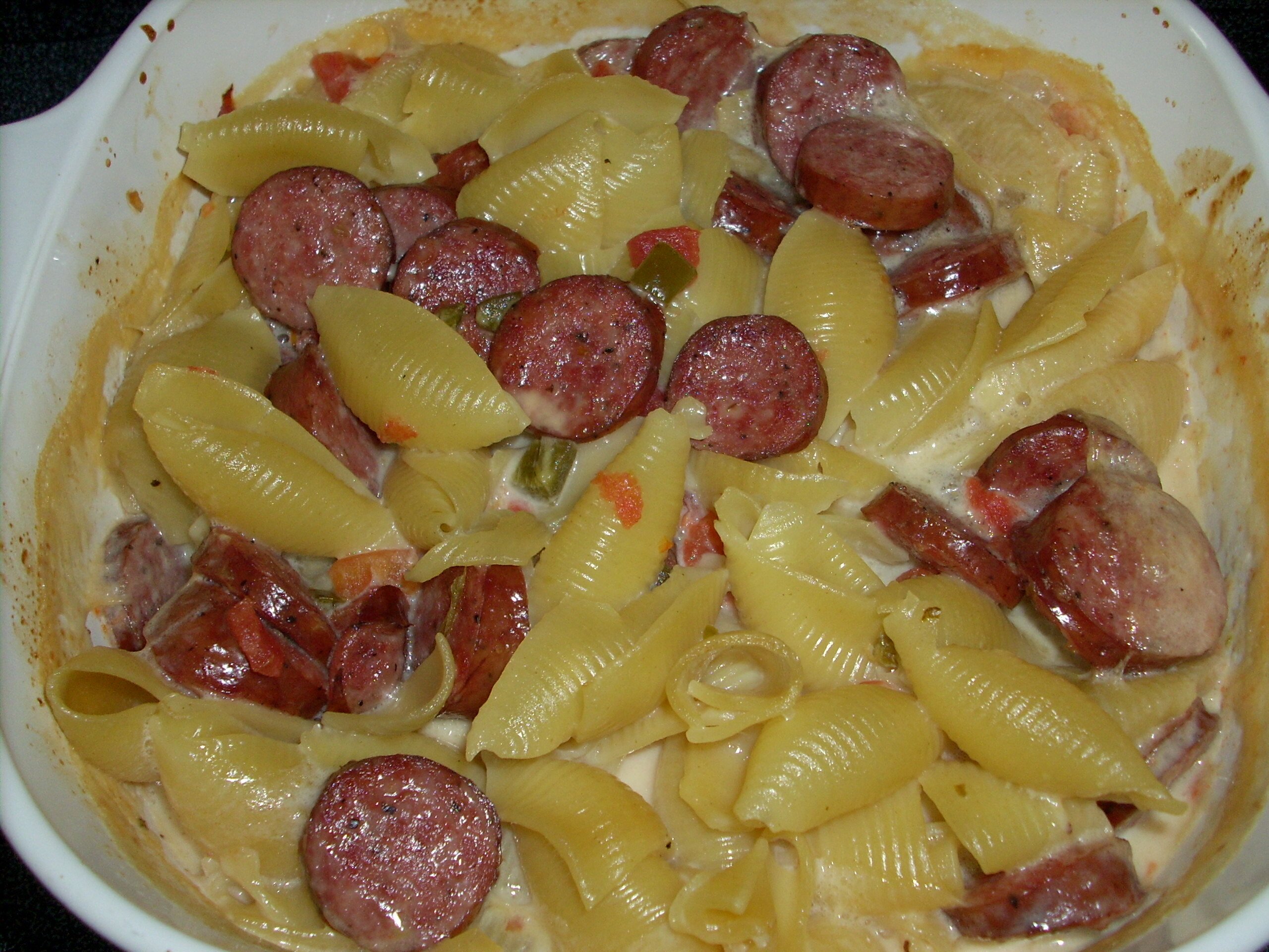 Spicy Cheesey Sausage Bake
